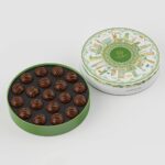 Holidaypacfactory green round chocolate gift box packaging product image 3