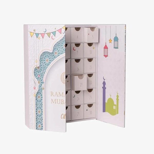 Holidaypacfactory cute Ramadan 30 day advent calendar gift box full canvas product image 5