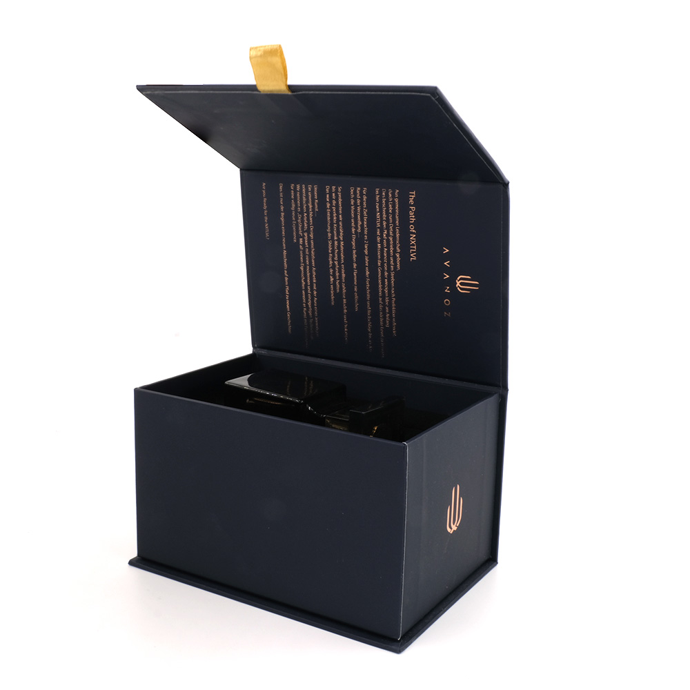 Holidaypacfactory hinged closure magnetic perfume box packaging structure detail