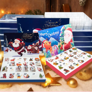 Holidaypacfactory 24 compartment Christmas countdown advent calendar blind box PET tray product image 1