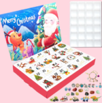 Holidaypacfactory 24 compartment Christmas countdown advent calendar blind box PET tray product image 2