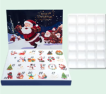 Holidaypacfactory 24 compartment Christmas countdown advent calendar blind box PET tray product image 3