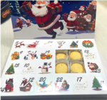 Holidaypacfactory 24 compartment Christmas countdown advent calendar blind box PET tray product image 4