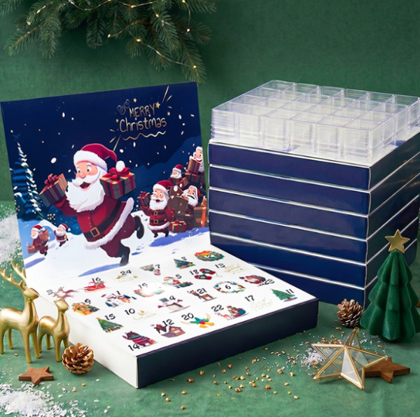 Holidaypacfactory 24 compartment Christmas countdown advent calendar blind box PET tray product image 7