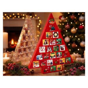 Holidaypacfactory Christmas tree shape 24 day advent calendar blind box uniform main gallery image 1