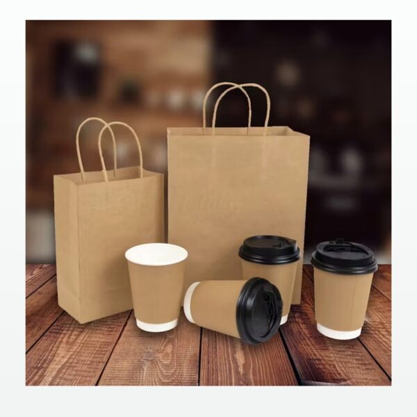 Holidaypacfactory Custom Printed Kraft Takeaway Paper Bags for Restaurant Branding product image 3