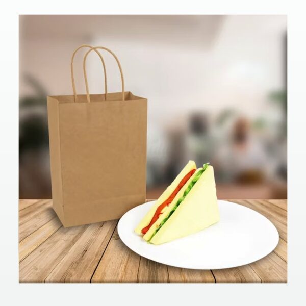 Holidaypacfactory Custom Printed Kraft Takeaway Paper Bags for Restaurant Branding product image 4