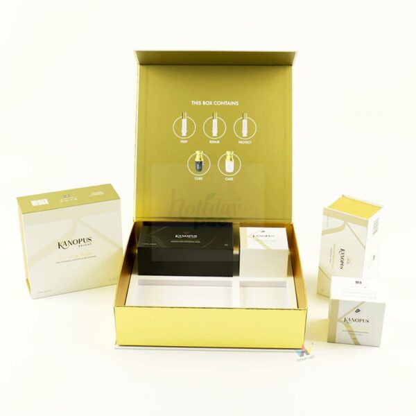 Holidaypacfactory Custom Skincare Packaging Box for Beauty Product Sets realistic full frame packaging main image