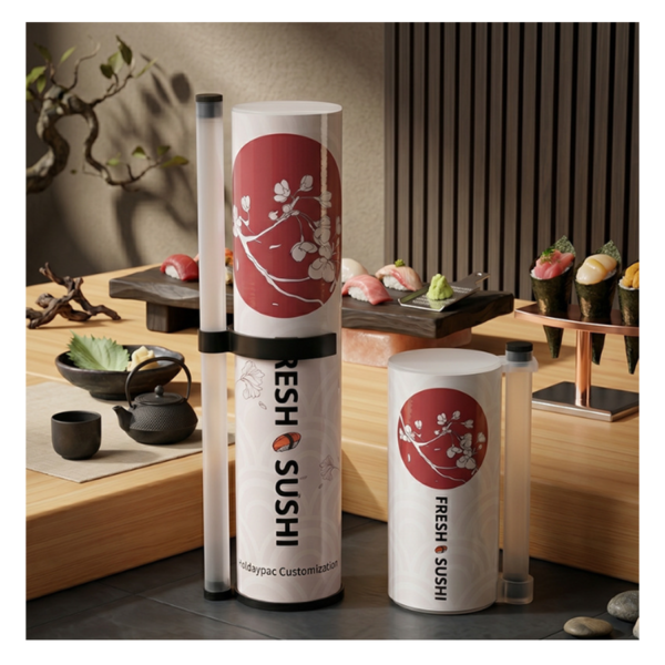 Holidaypacfactory custom sushi push pop tube packaging uniform gallery image 1