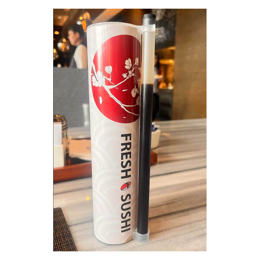 Custom sushi push pop tube food packaging