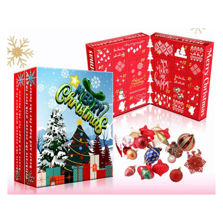 Holidaypacfactory double-side folding flip cover Christmas advent calendar blind box uniform gallery image 1