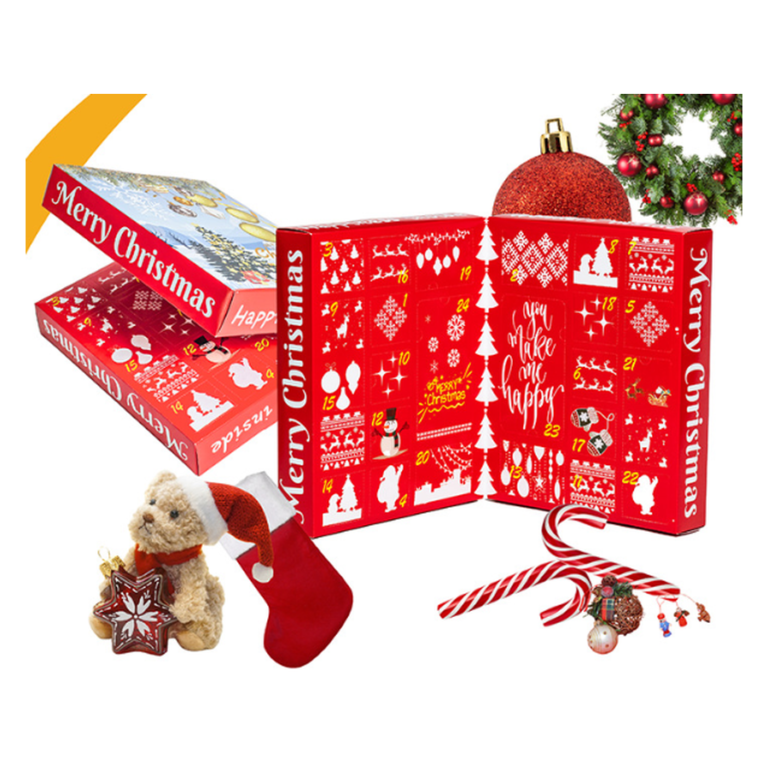 Holidaypacfactory double-side folding flip cover Christmas advent calendar blind box uniform gallery image 1