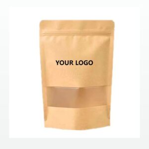 Holidaypacfactory Kraft Window Paper Pouch Bags for Cookies Nuts and Snack Takeaway product image 1