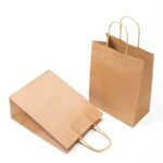 Holidaypacfactory large kraft paper carrier bags for family meal takeout product image 3