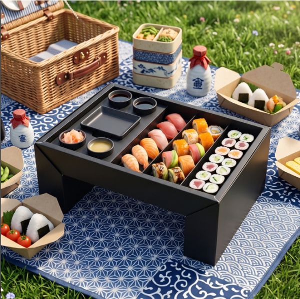 Holidaypacfactory light custom picnic sushi box fixed size die cut product image 5