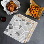 Holidaypacfactory printed white wax wrapping paper for bakery gift sets full bleed product image 3
