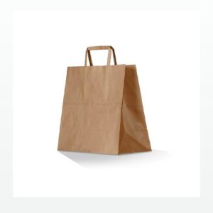 Holidaypacfactory Recyclable Kraft Paper Shopping Bags for Cafe and Farm Shop Takeaway product image 1