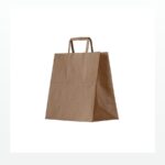 Holidaypacfactory Recyclable Kraft Paper Shopping Bags for Cafe and Farm Shop Takeaway product image 2