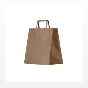Holidaypacfactory Recyclable Kraft Paper Shopping Bags for Cafe and Farm Shop Takeaway product image 2