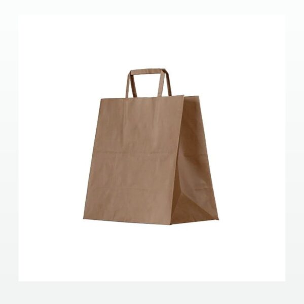 Holidaypacfactory Recyclable Kraft Paper Shopping Bags for Cafe and Farm Shop Takeaway product image 2
