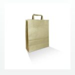 Holidaypacfactory Recyclable Kraft Paper Shopping Bags for Cafe and Farm Shop Takeaway product image 5