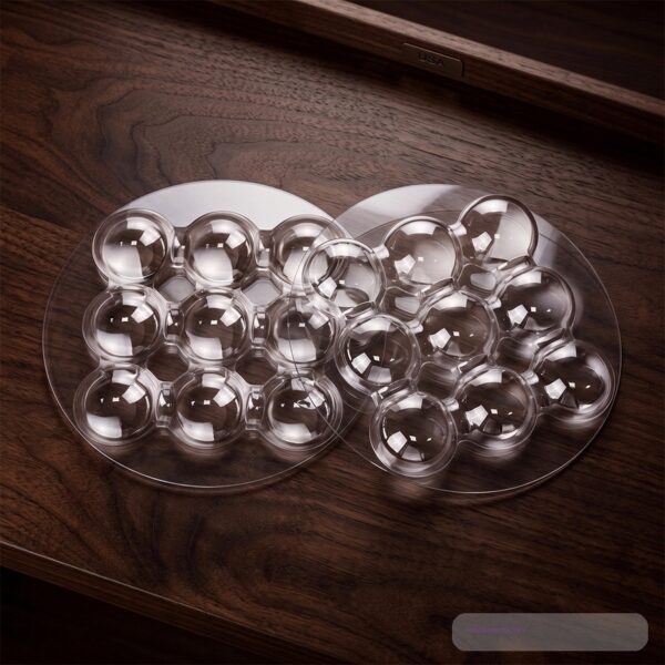 Holidaypacfactory clear PET insert tray for round chocolate macaron gift box