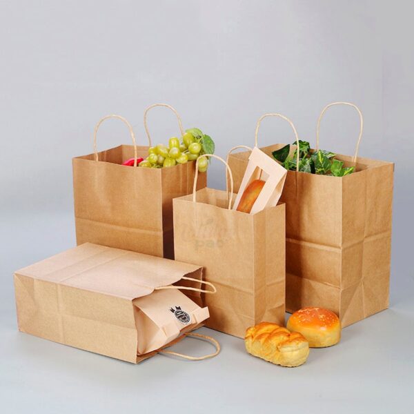 Holidaypacfactory tamper evident paper delivery bags for food app orders product image 1