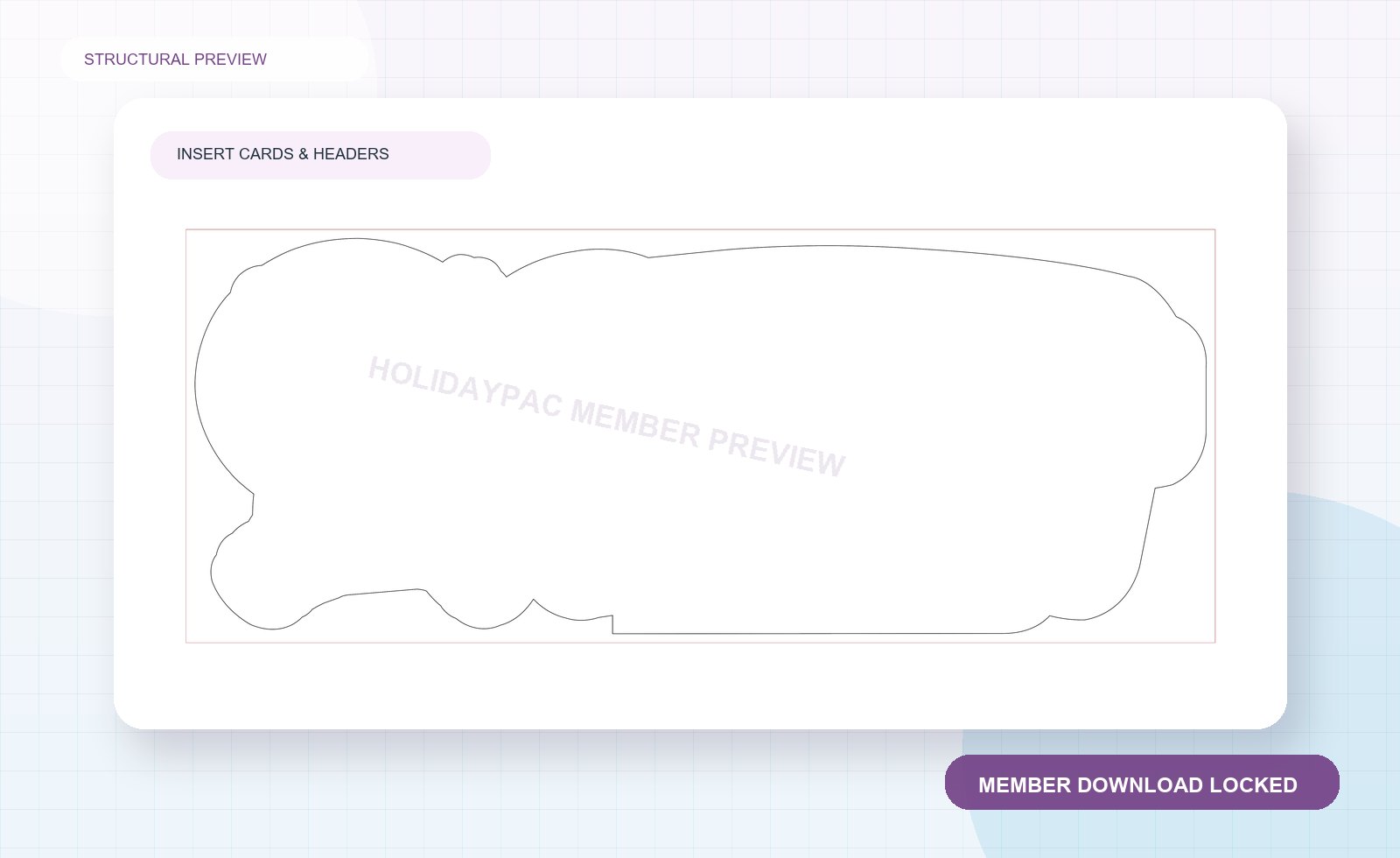 Holidaypacfactory premium dieline preview for insert card and header templates