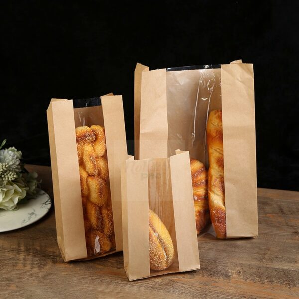 Holidaypacfactory window bakery paper bags for bread and pastry takeaway product image 4