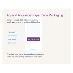 apparel accessory paper tube packaging Holidaypacfactory image 2 for fashion accessories and lifestyle retail