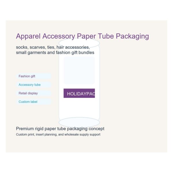 apparel accessory paper tube packaging Holidaypacfactory image 2 for fashion accessories and lifestyle retail