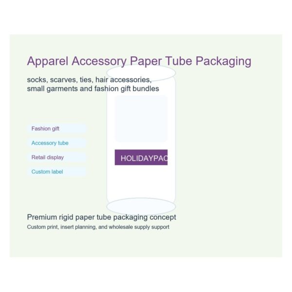 apparel accessory paper tube packaging Holidaypacfactory image 3 for fashion accessories and lifestyle retail