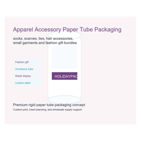 apparel accessory paper tube packaging Holidaypacfactory image 4 for fashion accessories and lifestyle retail