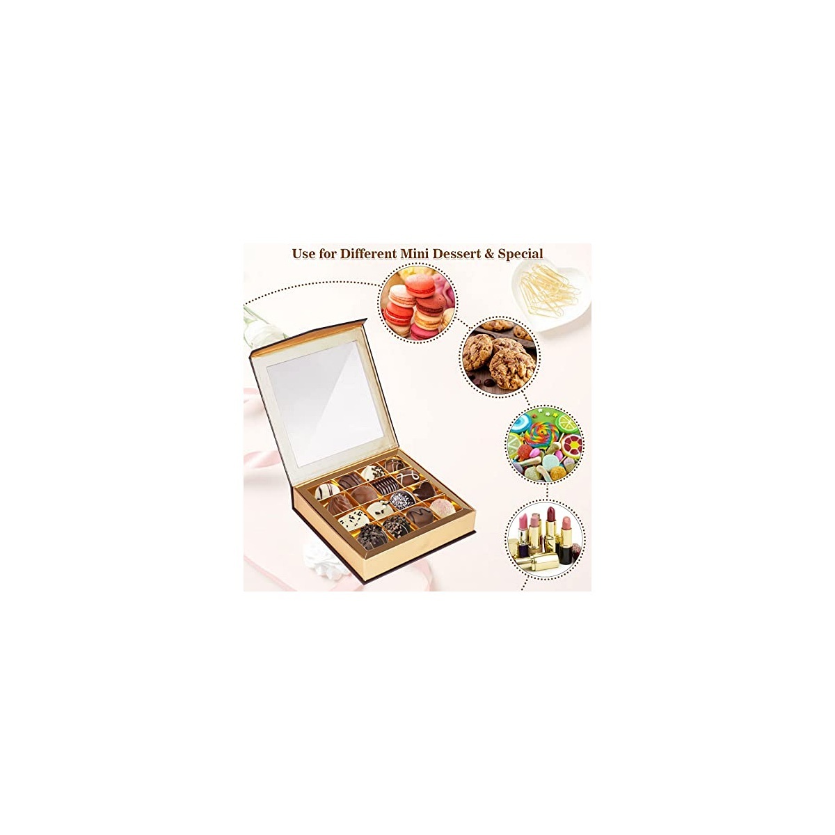 Holidaypacfactory Christmas Chocolate Candy Gift Boxes with Tray Inserts related product