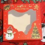 Christmas cookie bakery boxes with window Holidaypacfactory real Christmas packaging scene image 5 for holiday bakery, cookie gift and seasonal food retail
