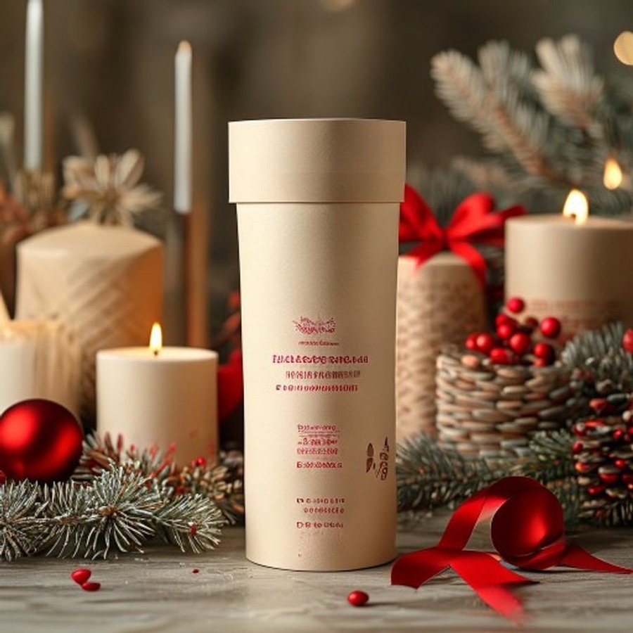 Christmas Paper Tube Gift Packaging for Candles Candy and Holiday Sets | Holidaypacfactory Holidaypacfactory related product