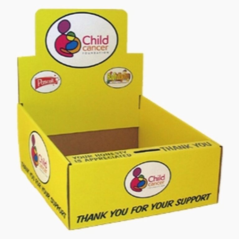 custom counter display box Holidaypacfactory image 1 for cosmetics, snacks, small bottles, accessories, trial products, sample packs, counter displays and retail promotions