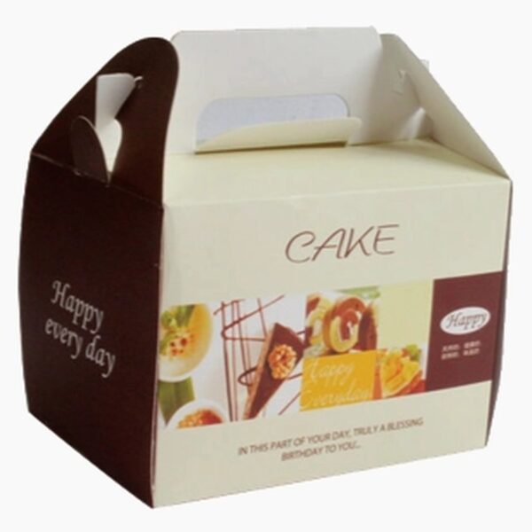 custom food paper box with clear window Holidaypacfactory image 3 for cakes, pastries, cookies, desserts, takeaway food, bakery gifts, chocolate packs and visible food retail packaging