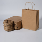 Holidaypacfactory custom kraft takeaway paper bags with handles gallery image 5