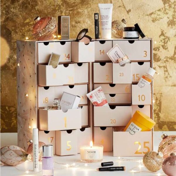 custom rigid advent calendar box Holidaypacfactory image 2 for beauty products, chocolate, candy, jewelry, fragrance samples, toys, candles, wellness gifts and holiday retail programs