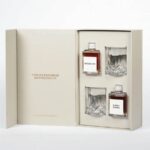 flip lid hinged rigid box with window Holidaypacfactory image 5 for mini bottle sets, tasting kits, gourmet food, tea, confectionery and curated retail gift packs