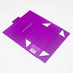 luxury purple collapsible rigid box Holidaypacfactory image 2 for fragrance, skincare, home fragrance, apparel accessories, corporate kits and premium holiday sets