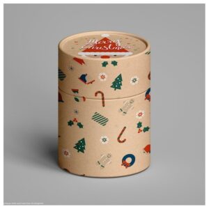 Christmas paper tube gift packaging Holidaypacfactory filled main image for holiday gift sets, candle packaging, candy packaging and premium retail kits