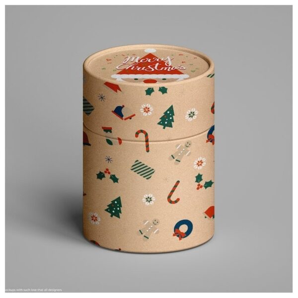 Christmas paper tube gift packaging Holidaypacfactory filled main image for holiday gift sets, candle packaging, candy packaging and premium retail kits