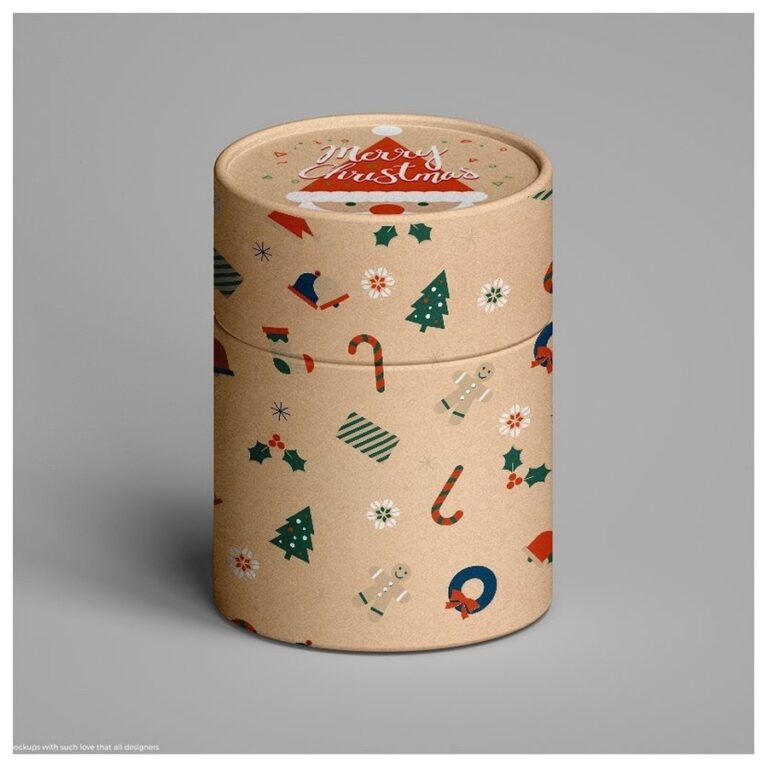 Christmas paper tube gift packaging Holidaypacfactory filled main image for holiday gift sets, candle packaging, candy packaging and premium retail kits