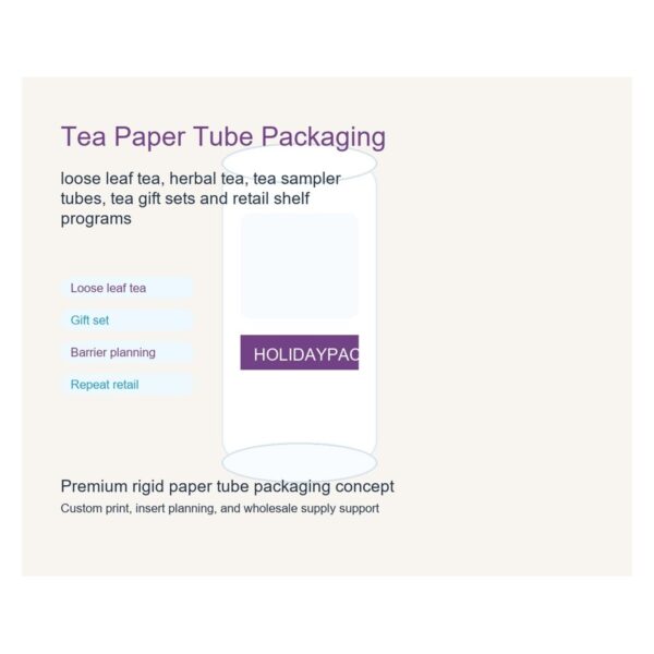tea paper tube packaging Holidaypacfactory image 2 for tea, herbal blends and specialty food retail