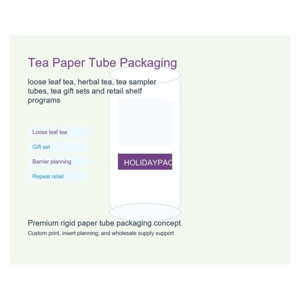 tea paper tube packaging Holidaypacfactory image 3 for tea, herbal blends and specialty food retail