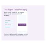 tea paper tube packaging Holidaypacfactory image 5 for tea, herbal blends and specialty food retail