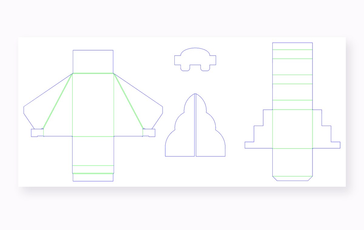 Holidaypacfactory Counter Display PDQ Dieline low-resolution member template preview