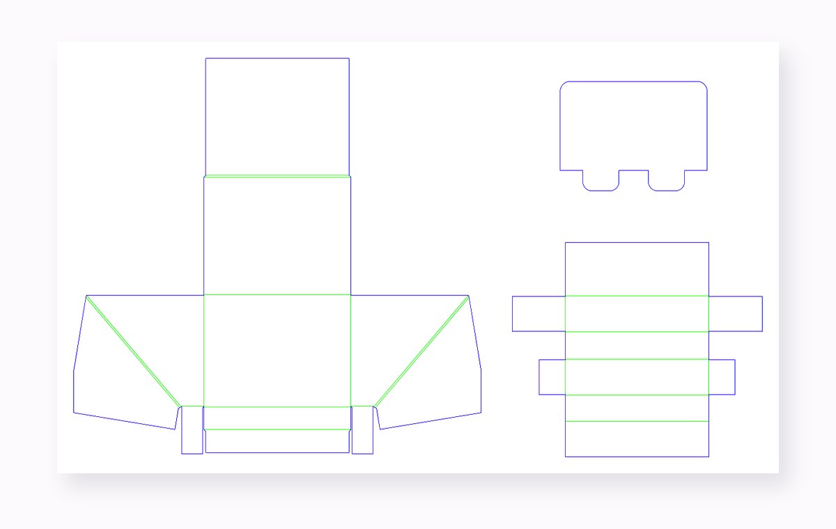 Holidaypacfactory Book PDQ Display Die-Line low-resolution member template preview